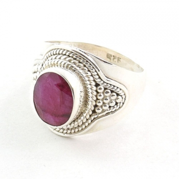 Vintage style authentic silver gemstone ring for women